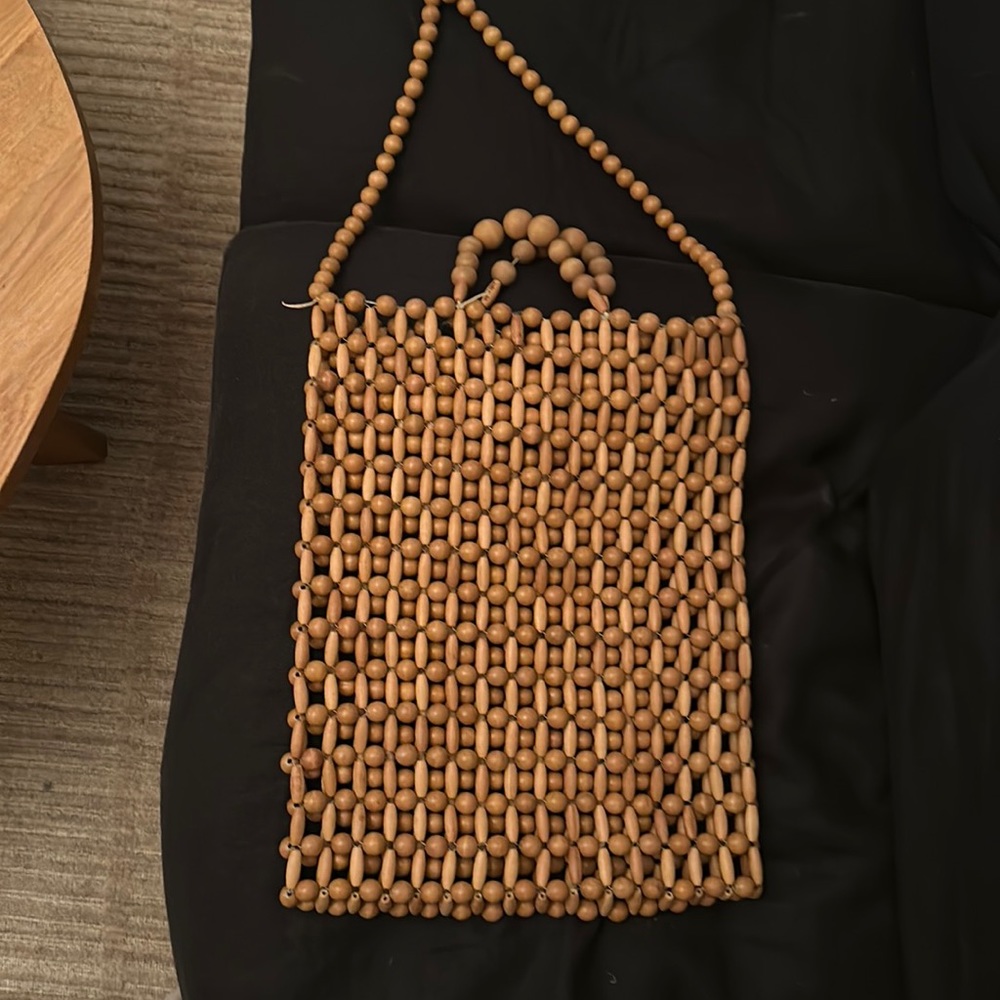 Cult Gaia Cora Wood Bag with Strap